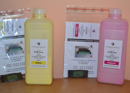 Toner refill Samsung CLP 610/ 660 magenta si yellow