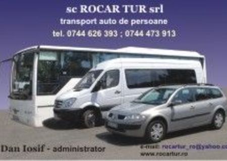 Transport turistic, calatori / persoane, Inchiriere autocare si microbuze