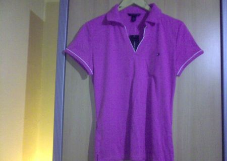 Tricou polo dama Tommy Hilfiger, din bumbac, roz marimea L/ G