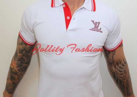 Tricou polo LOUIS VUITTON,print RED GLITTER LV