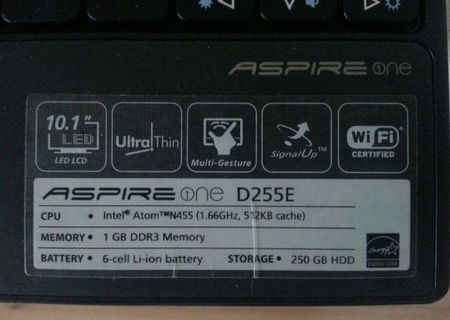 Vand Acer  Aspire one d 255e