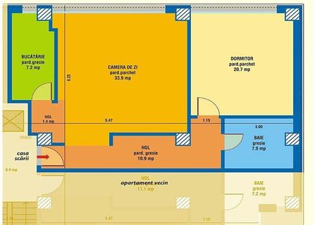 Vând apartament 2 camere zona centrala