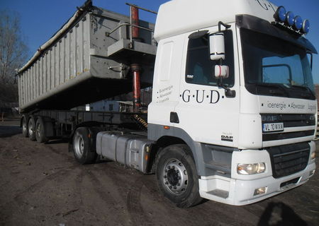 Vând autotractor DAF CF85 cu semiremorcă basculabilă 40 MC