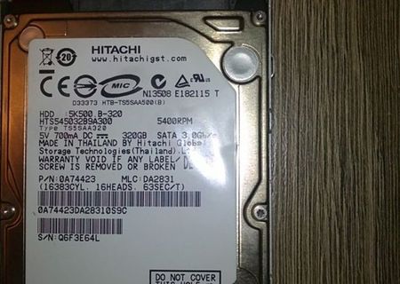 Vand hard laptot 320 GB Hitachi