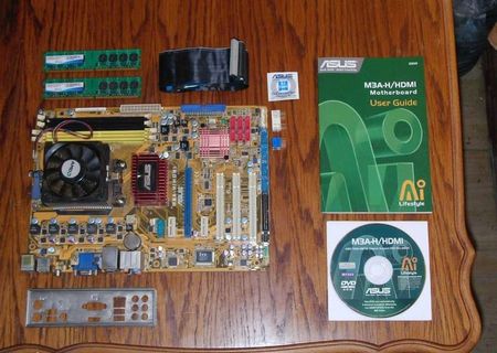 Vand Kit, placa de baza Asus M3A-H/HDMI, procesor AMD Athlon 64 X2 4800+, 2.4GHz, ram 2GB(2x1GB), DDR2, A-Data