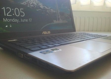 Vand Notebook Asus K55VD-SX068D cu procesor Intel CoreTM i7-3610QM 2.30GHz, Ivy Bridge, 8GB RAM, 750GB, nVidia GeForce 610M 2GB,