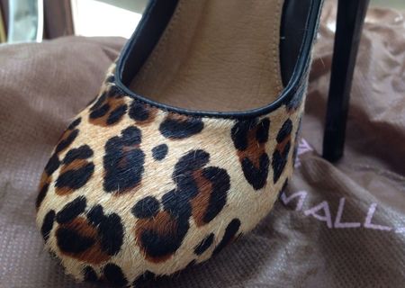 Vand pantofi animal print 100%ponny hair 36