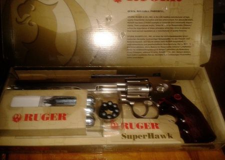 Vand revolver Ruger SuperHawk 8” cromat