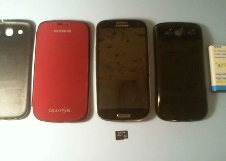 Vand/Schimb Samsung Galaxy S3 cu o multime de accesorii