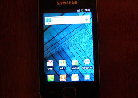 Vind telefon mobil Samsung Galaxy Gio S5660, Dark Silver, in stare impecabila