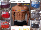 Boxeri Calvin Klein Steel Collection cu push-up si bata lata gri.