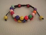 Bratara handmade unicat cu nod shamballa