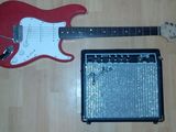 chitara electrica + amplificator 15 G fender