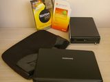 Samsung N130, aspect si functionare impecabile, toate accesoriile originale + Windows XP si Office 2010 cu licenta + Husa originala + LG External Super Multi DVD Rewriter GE20NU11