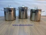 set 3 oale din inox.au capacele si manerele  din inox.