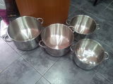 Set 4 cratite de 6L, 7L, 9L, 12L cu capac de sticla