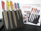 Set 5 cutite din inox cu suport magnetic