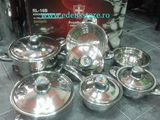 Set vase inox 16 piese